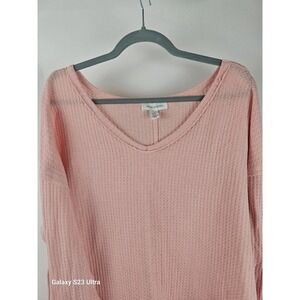 Women's  Vintage America Thermal Knit top szXXL, PEACHY PINK